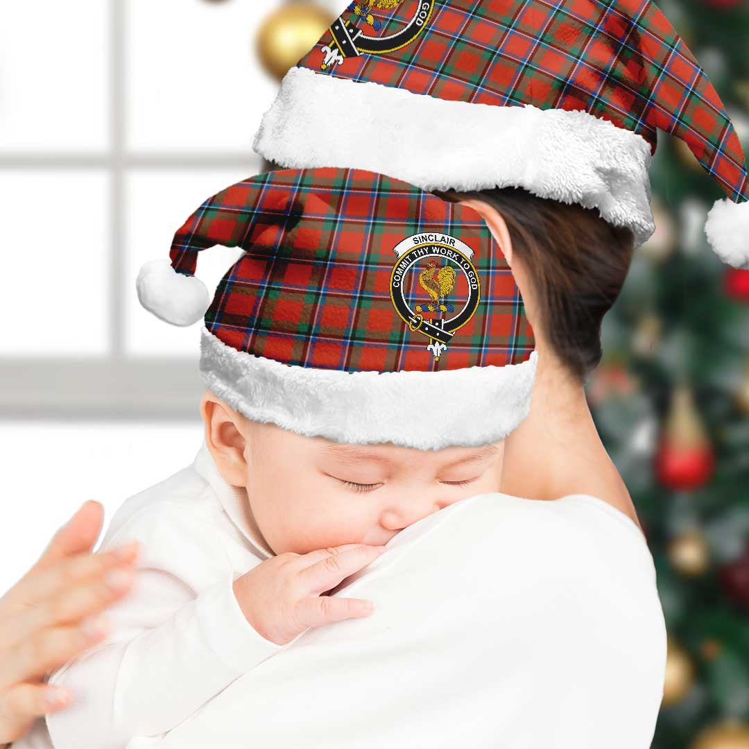 Sinclair Ancient Tartan Crest Christmas Hat