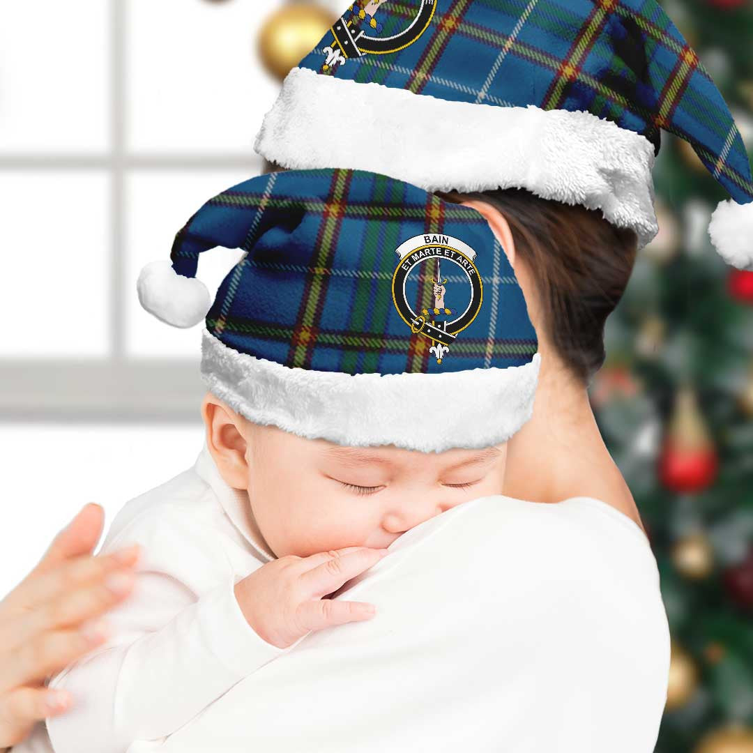 Bain Tartan Crest Christmas Hat