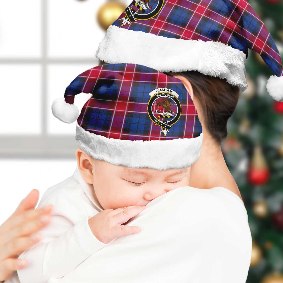 Graham of Menteith Red Tartan Crest Christmas Hat