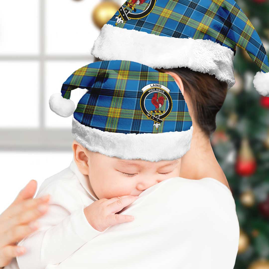 Laing Tartan Crest Christmas Hat
