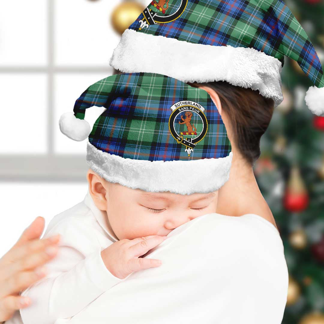 Sutherland Old Ancient Tartan Crest Christmas Hat