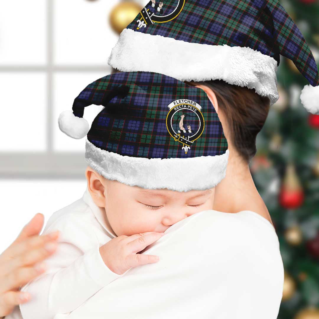 Fletcher Modern Tartan Crest Christmas Hat
