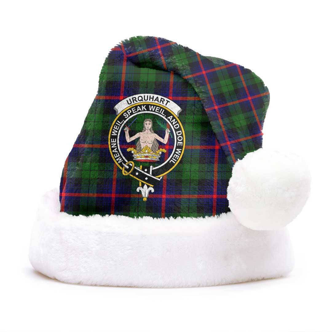 Urquhart Modern Tartan Crest Christmas Hat