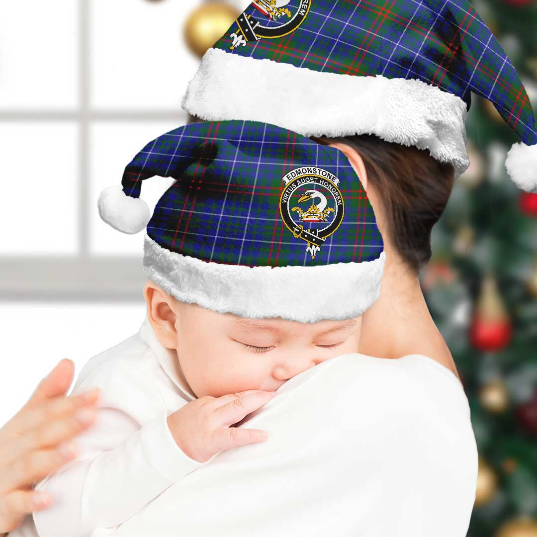 Edmonstone Tartan Crest Christmas Hat