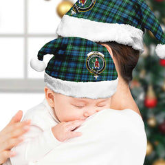 Lyon Clan Tartan Crest Christmas Hat