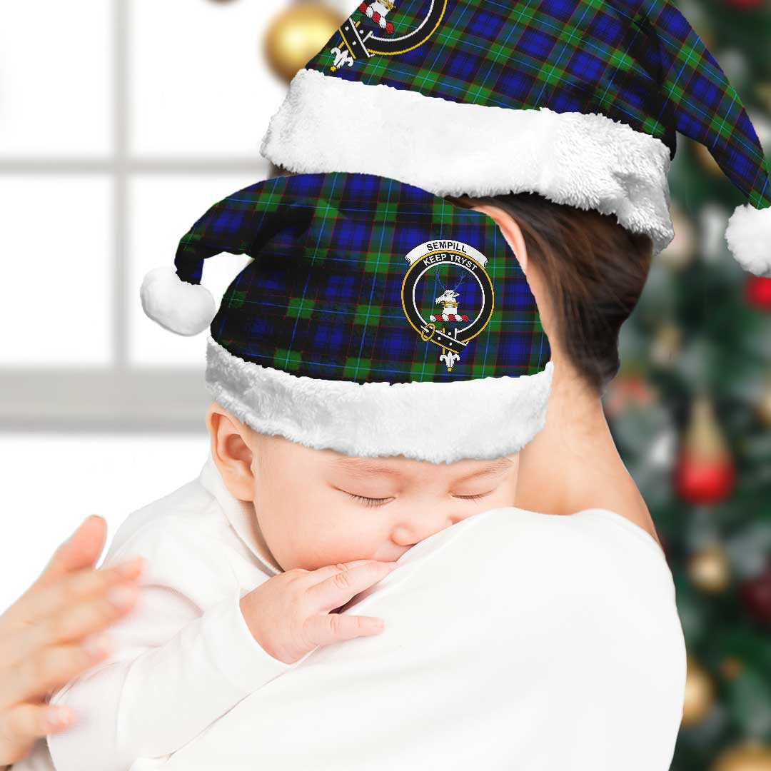 Sempill Modern Tartan Crest Christmas Hat