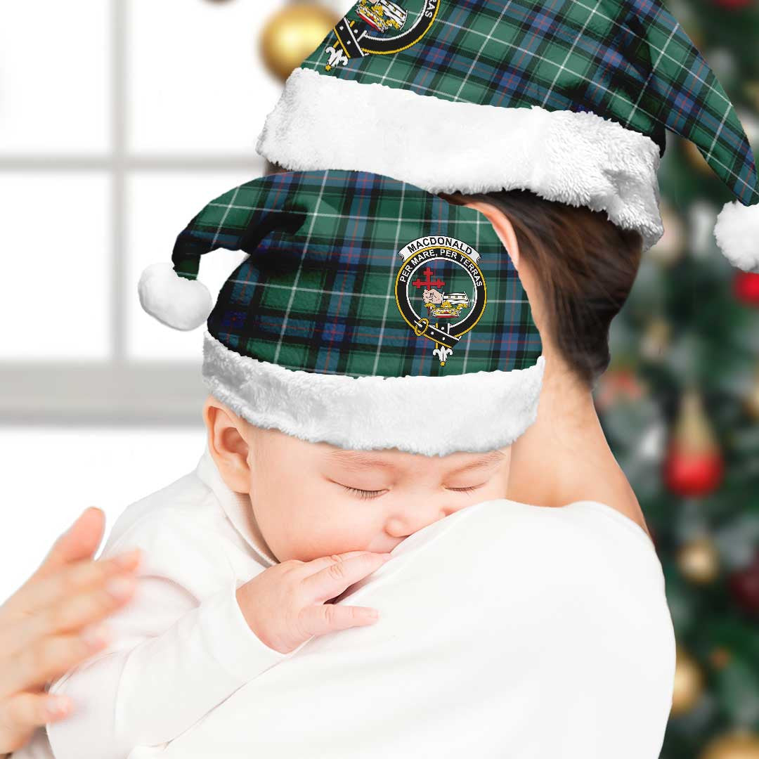 MacDonald of the Isles Hunting Ancient Tartan Crest Christmas Hat