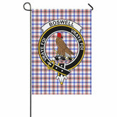 Boswell Tartan Crest Garden Flag