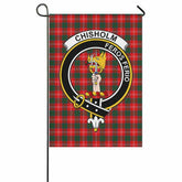 Chisholm Tartan Crest Garden Flag