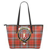Robertson Weathered Tartan Crest Leather Tote
