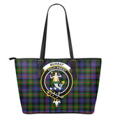 Murray of Atholl Modern Tartan Crest Leather Tote