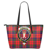 Robertson Modern Tartan Crest Leather Tote