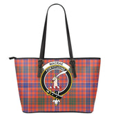 MacRae Ancient Tartan Crest Leather Tote