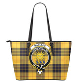 MacLeod of Lewis Ancient Tartan Crest Leather Tote