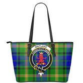 Maitland Tartan Crest Leather Tote