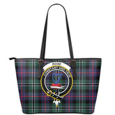 Rose Hunting Modern Tartan Crest Leather Tote