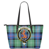 Sutherland Old Ancient Tartan Crest Leather Tote