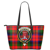 MacNaughton Modern Tartan Crest Leather Tote