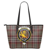 Nicolson Hunting Weathered Tartan Crest Leather Tote