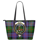 Blair Modern Tartan Crest Leather Tote