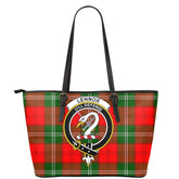Lennox Modern Tartan Crest Leather Tote