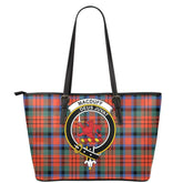 MacDuff Ancient Tartan Crest Leather Tote