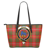 Bruce Modern Tartan Crest Leather Tote