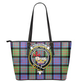 MacDonald Ancient Tartan Crest Leather Tote