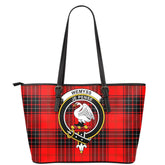 Wemyss Modern Tartan Crest Leather Tote