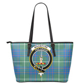 MacIntyre Hunting Ancient Tartan Crest Leather Tote