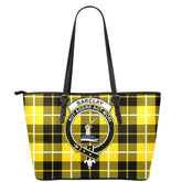 Barclay Dress Modern Tartan Crest Leather Tote