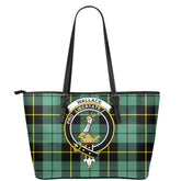 Wallace Hunting Ancient Tartan Crest Leather Tote