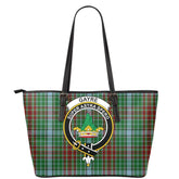 Gayre Tartan Crest Leather Tote