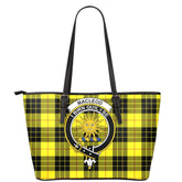 MacLeod of Lewis Modern Tartan Crest Leather Tote