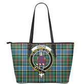 Ogilvie Hunting Modern Tartan Crest Leather Tote