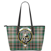 Craig Ancient Tartan Crest Leather Tote