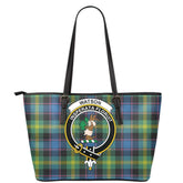Watson Ancient Tartan Crest Leather Tote