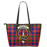 MacIntyre Modern Tartan Crest Leather Tote