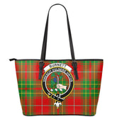 Burnett Ancient Tartan Crest Leather Tote