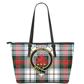 MacDuff Dress Modern Tartan Crest Leather Tote