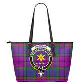 Wardlaw Modern Tartan Crest Leather Tote