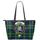 MacNeil of Colonsay Modern Tartan Crest Leather Tote