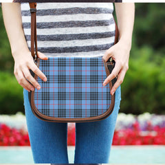 MacKay Blue Tartan Plaid Saddle Bag