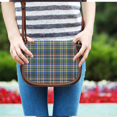 SCOTT GREEN MODERN Tartan Plaid Saddle Bag