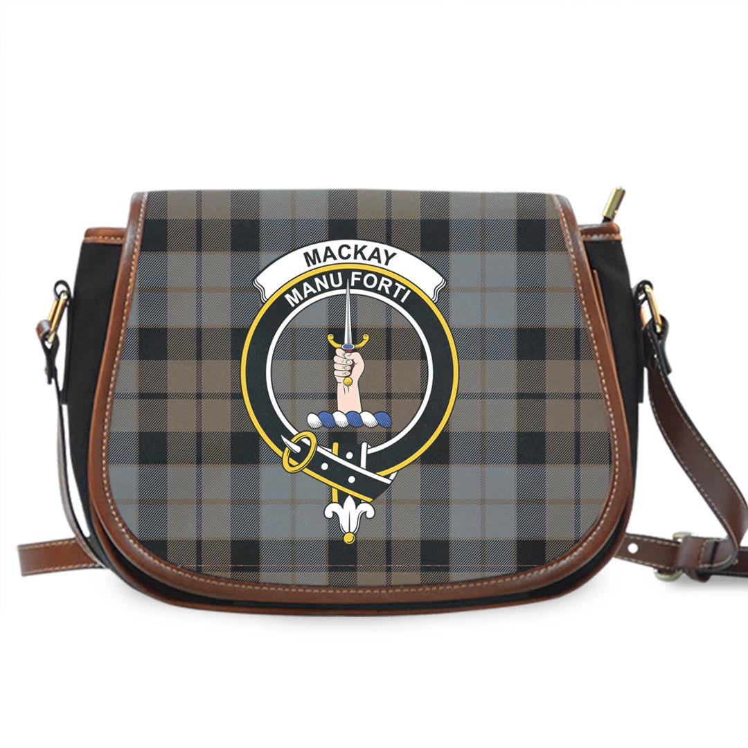 MacKay Weathered Tartan Crest Saddle Bag