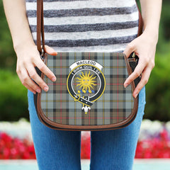 MacLeod of Harris Weathered Tartan Crest Saddle Bag