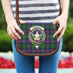 Urquhart Modern Tartan Crest Saddle Bag