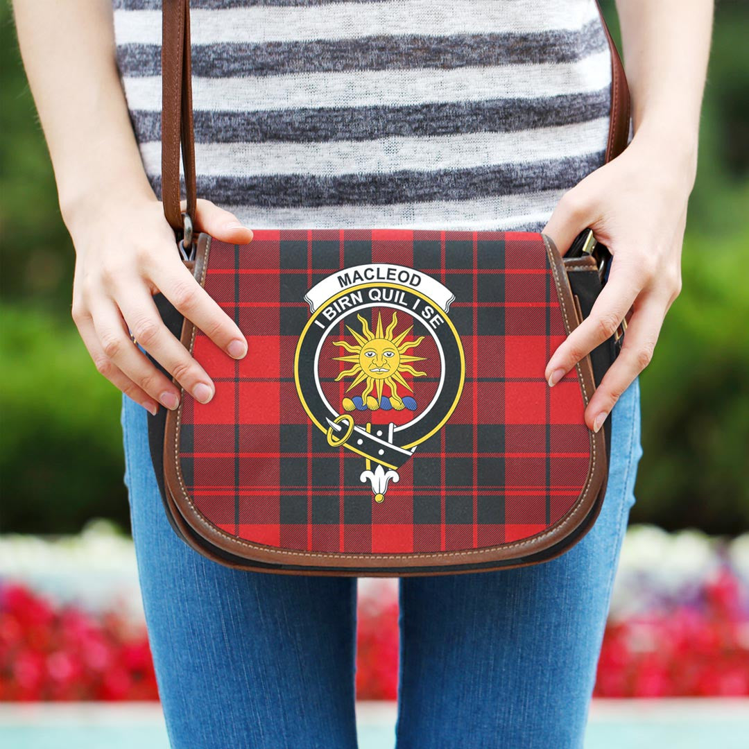 MacLeod of Raasay Tartan Crest Saddle Bag