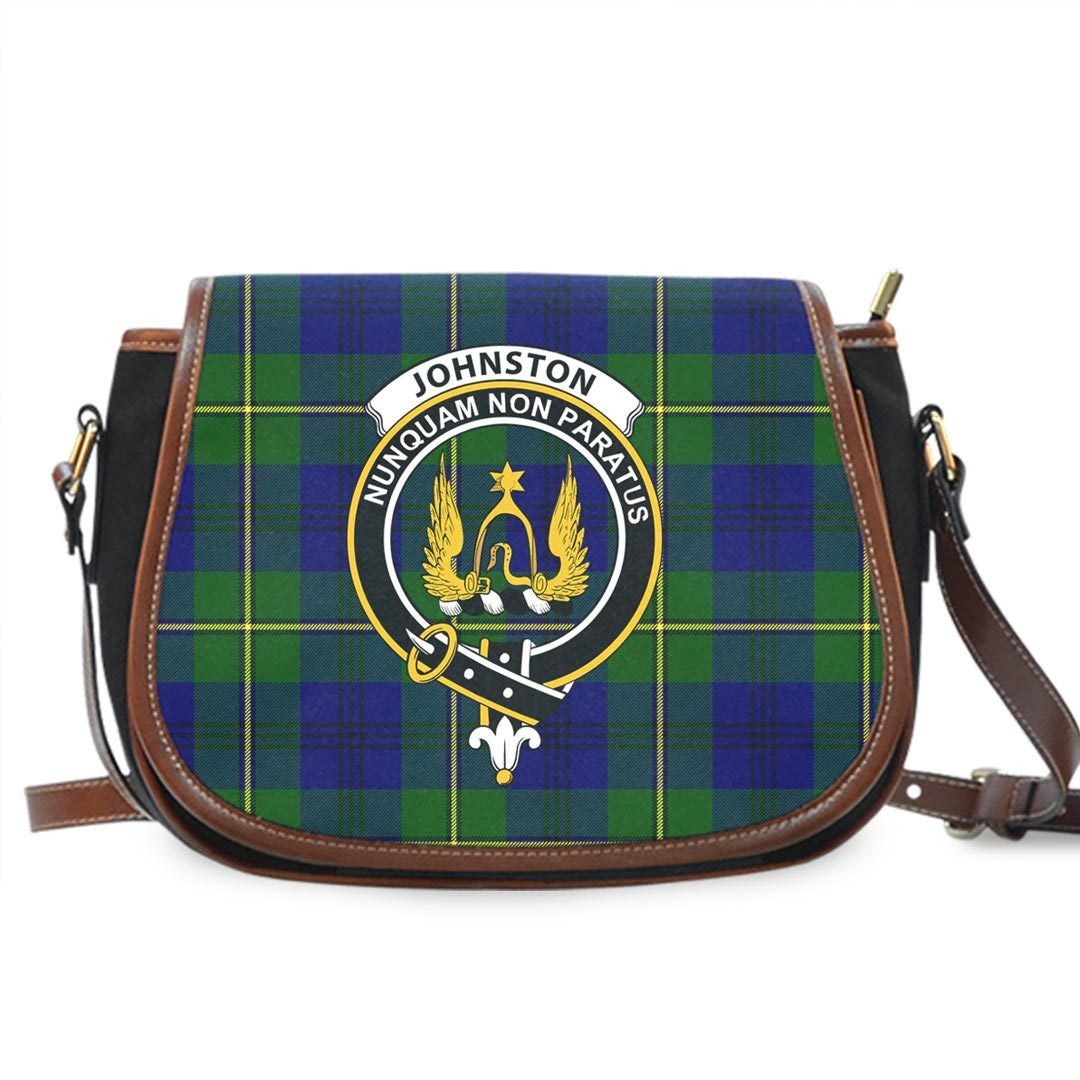 Johnston Modern Tartan Crest Saddle Bag