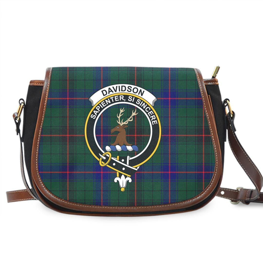 Davidson Modern Tartan Crest Saddle Bag